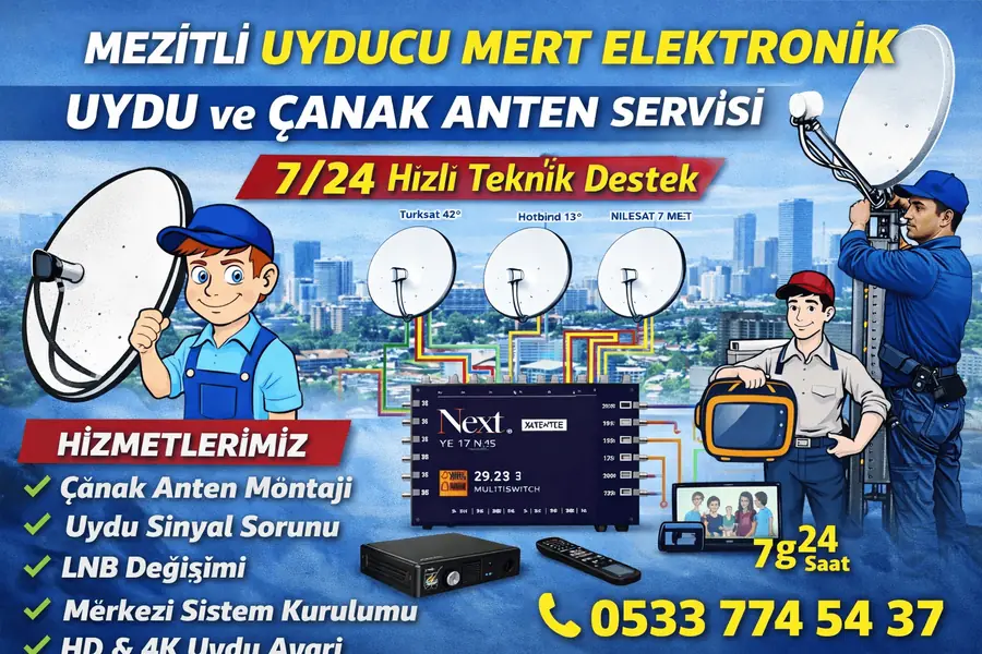 Merkezi Uydu Servisi | Santral, LNB ve Daire Sinyal Arızası Mezitli Mersin